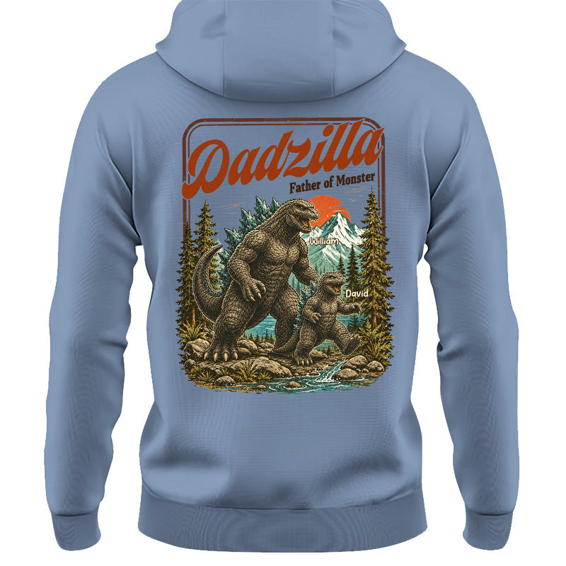 Personalized Dadzilla Father Of Monster T-Shirt Father Day Gifts for Dad Funny Papa Tshirt Cool Daddy Dinosaur Vintage Retro Shirt for Men Pt99