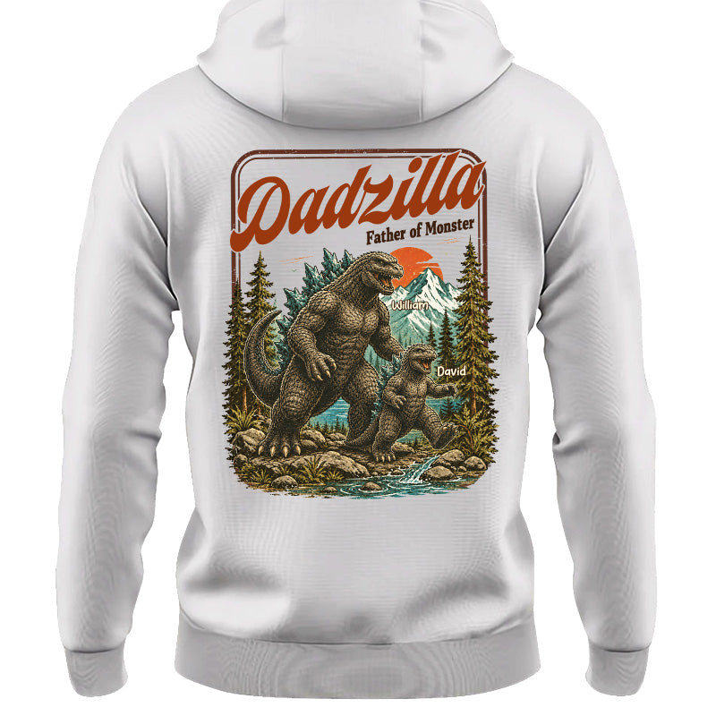 Personalized Dadzilla Father Of Monster T-Shirt Father Day Gifts for Dad Funny Papa Tshirt Cool Daddy Dinosaur Vintage Retro Shirt for Men Pt99