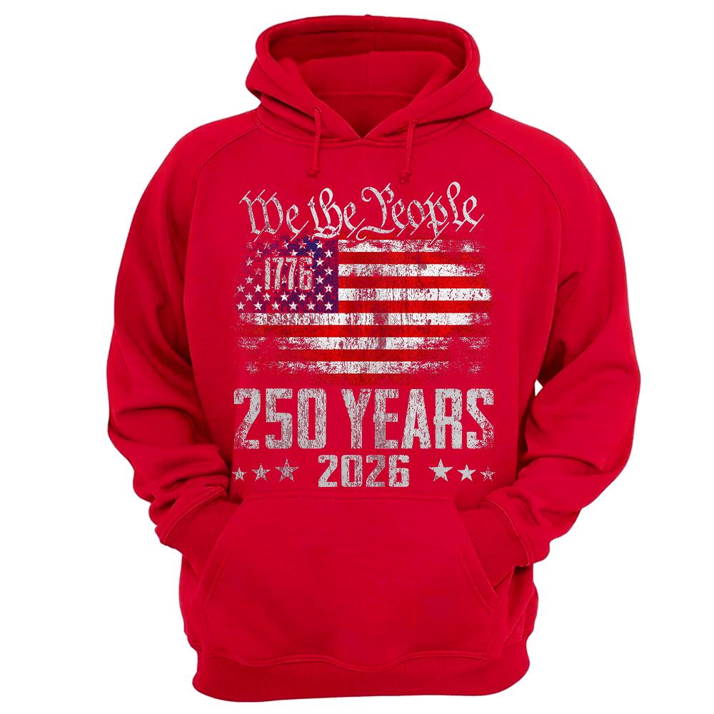 USA 250th Anniversary T-Shirt, America 250 Years 1776-2026 Fourth of July Tee Hv01