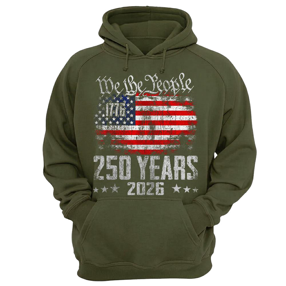 USA 250th Anniversary T-Shirt, America 250 Years 1776-2026 Fourth of July Tee Hv01