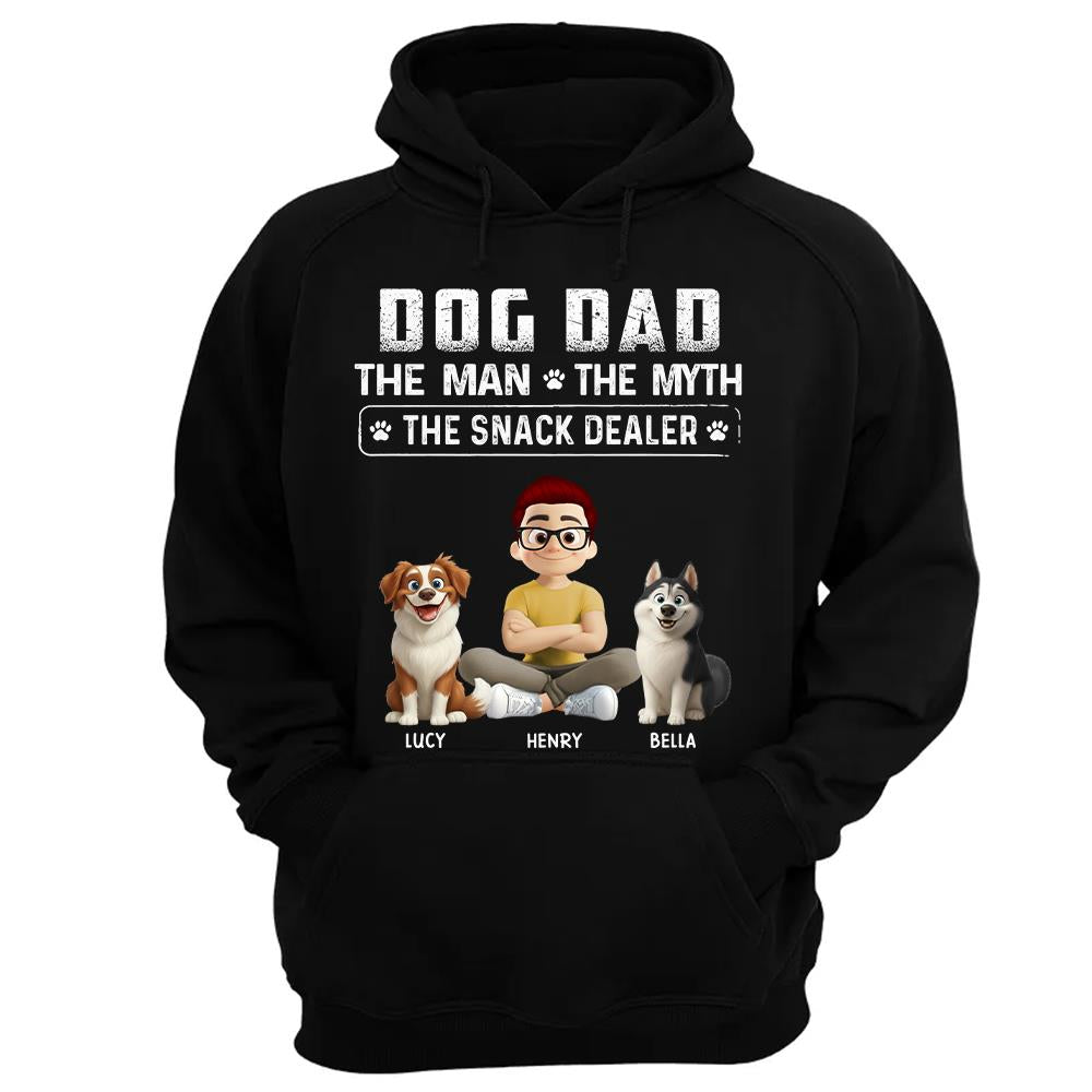 Dog Dad The Man The Myth The Snack Dealer, Personalized Shirt, Gifts For Dog Lover T1807