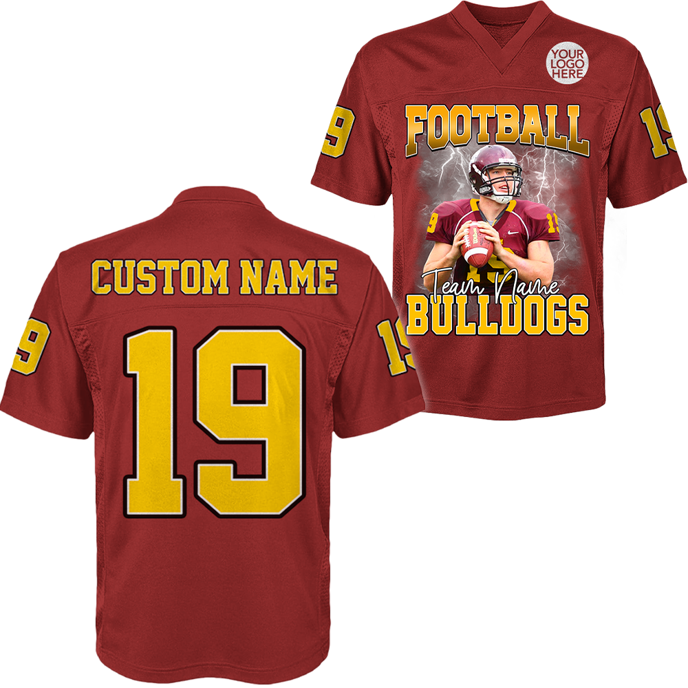 Personalized Football Jersey Photo Football Game Day Gift For Football Lovers Gift For Football Player K1702