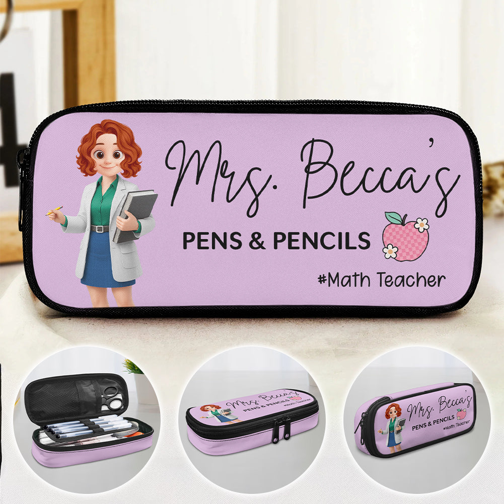 Custom Teachers Name Personalized Pencil Case Gift For Teacher Tu24 Hv01