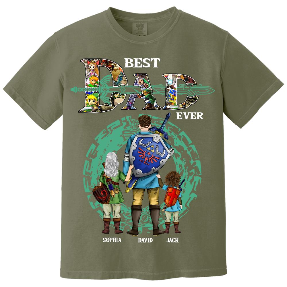 Best Dad Ever, Personalized The Legend Of Dad Shirt With Kids Name Custom, Gift For Dad, Gift For Grandpa, Best Gift For Father's Day MI209 Hv01