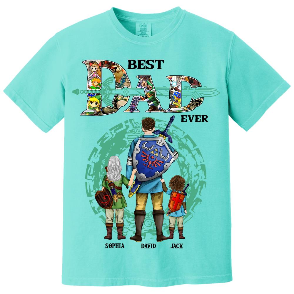 Best Dad Ever, Personalized The Legend Of Dad Shirt With Kids Name Custom, Gift For Dad, Gift For Grandpa, Best Gift For Father's Day MI209 Hv01