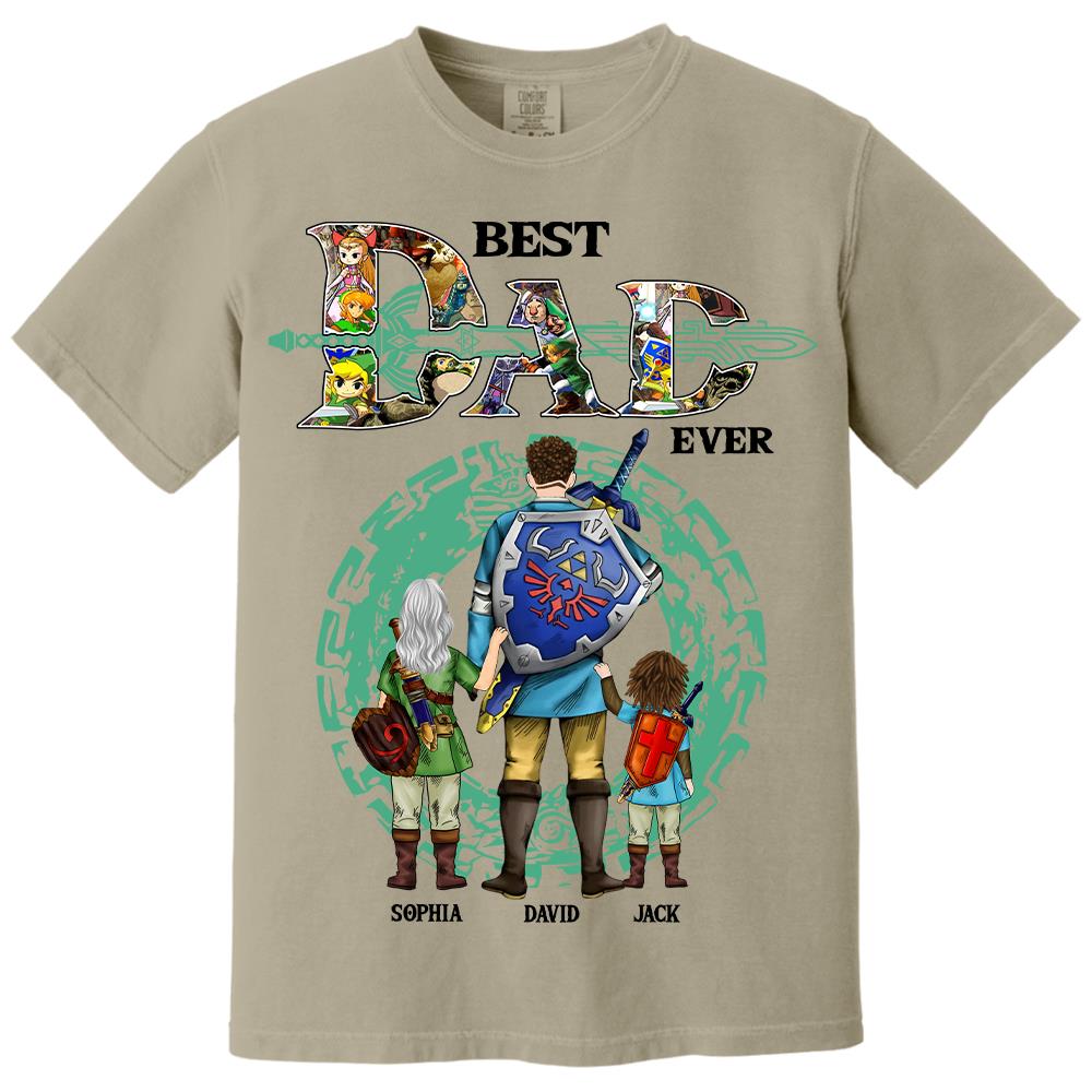 Best Dad Ever, Personalized The Legend Of Dad Shirt With Kids Name Custom, Gift For Dad, Gift For Grandpa, Best Gift For Father's Day MI209 Hv01