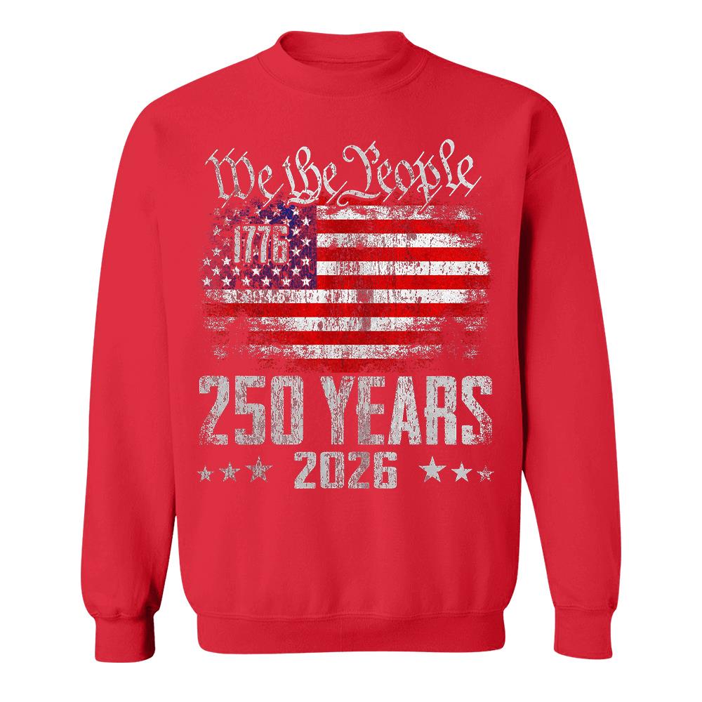 USA 250th Anniversary T-Shirt, America 250 Years 1776-2026 Fourth of July Tee Hv01
