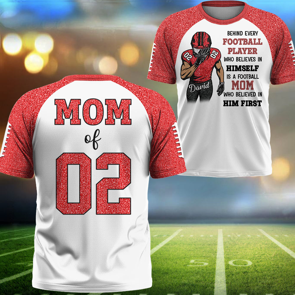 Behind Every Football Player Shirt - Personalized All Over Print Shirt For Football Family Tu24 Pt99