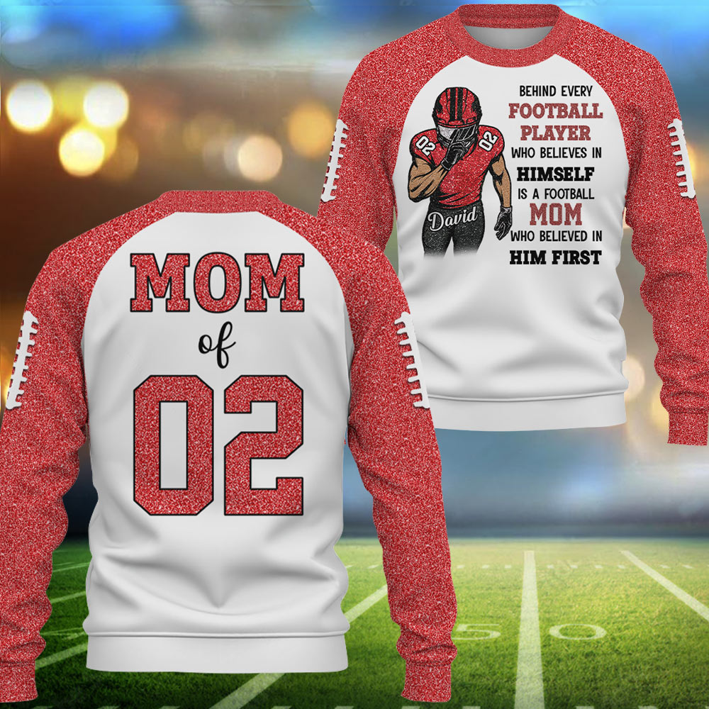 Behind Every Football Player Shirt - Personalized All Over Print Shirt For Football Family Tu24 Pt99