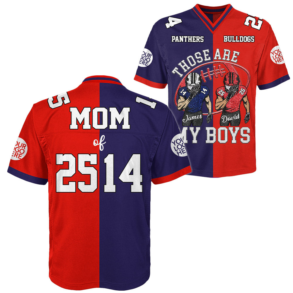 Football Mom Personalized Football Jersey Shirt - Those Are My Boy, Football Kids Game Day Tu24 Li29