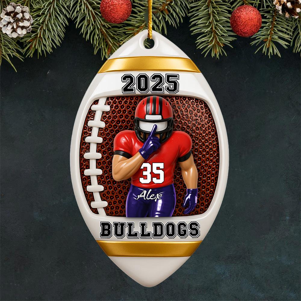Custom Football Player Acrylic Ornament – Gift For American Football Lovers Tu24 Nh00