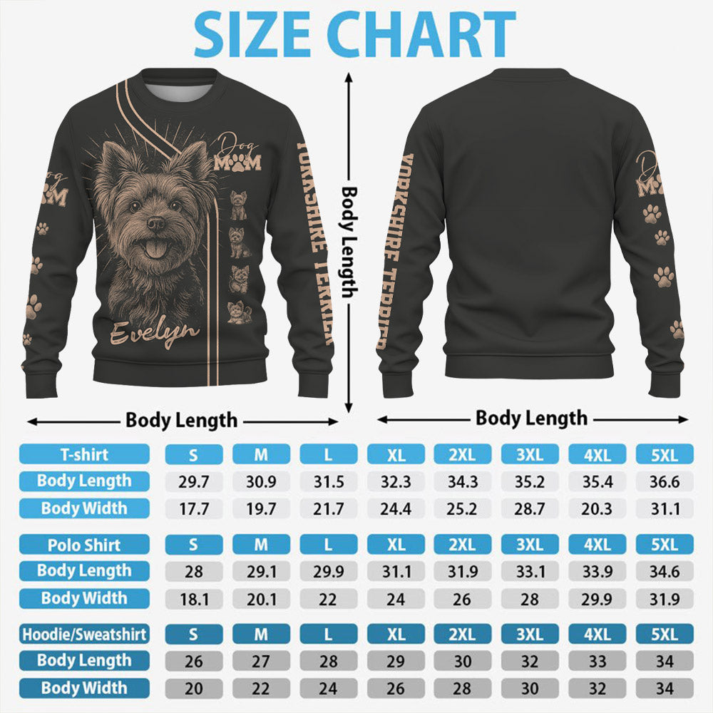 Yorkshire Terrier, Personalized Bleach Style Dog Shirt, Gift For Dog Lover T1807 Pt99