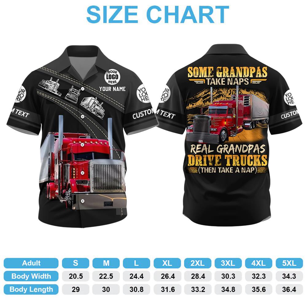 Real Grandpas Drive Truck - Custom Photo Truck For Trucker  Shirt A2110 Nh00