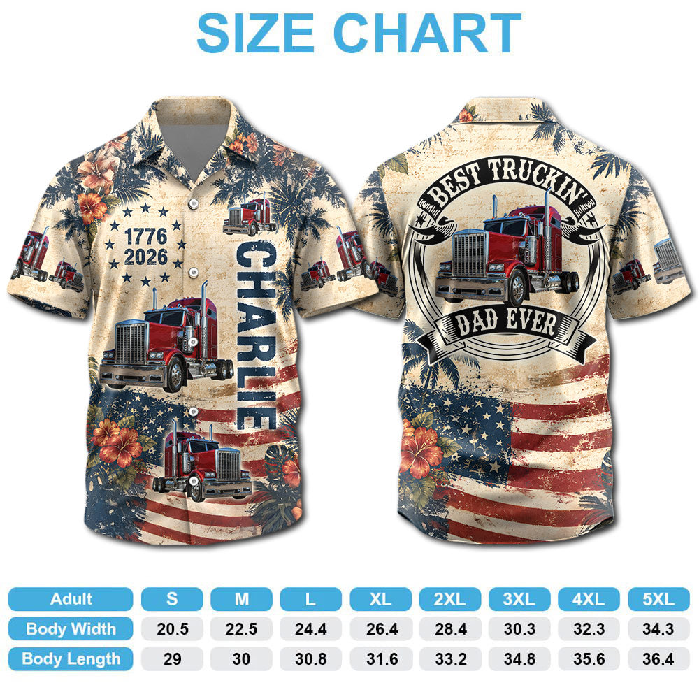 Custom 250th Anniversary Hawaiian Shirt, Trucker Shirt Gift For Dad, Grandpa L0411 VH01
