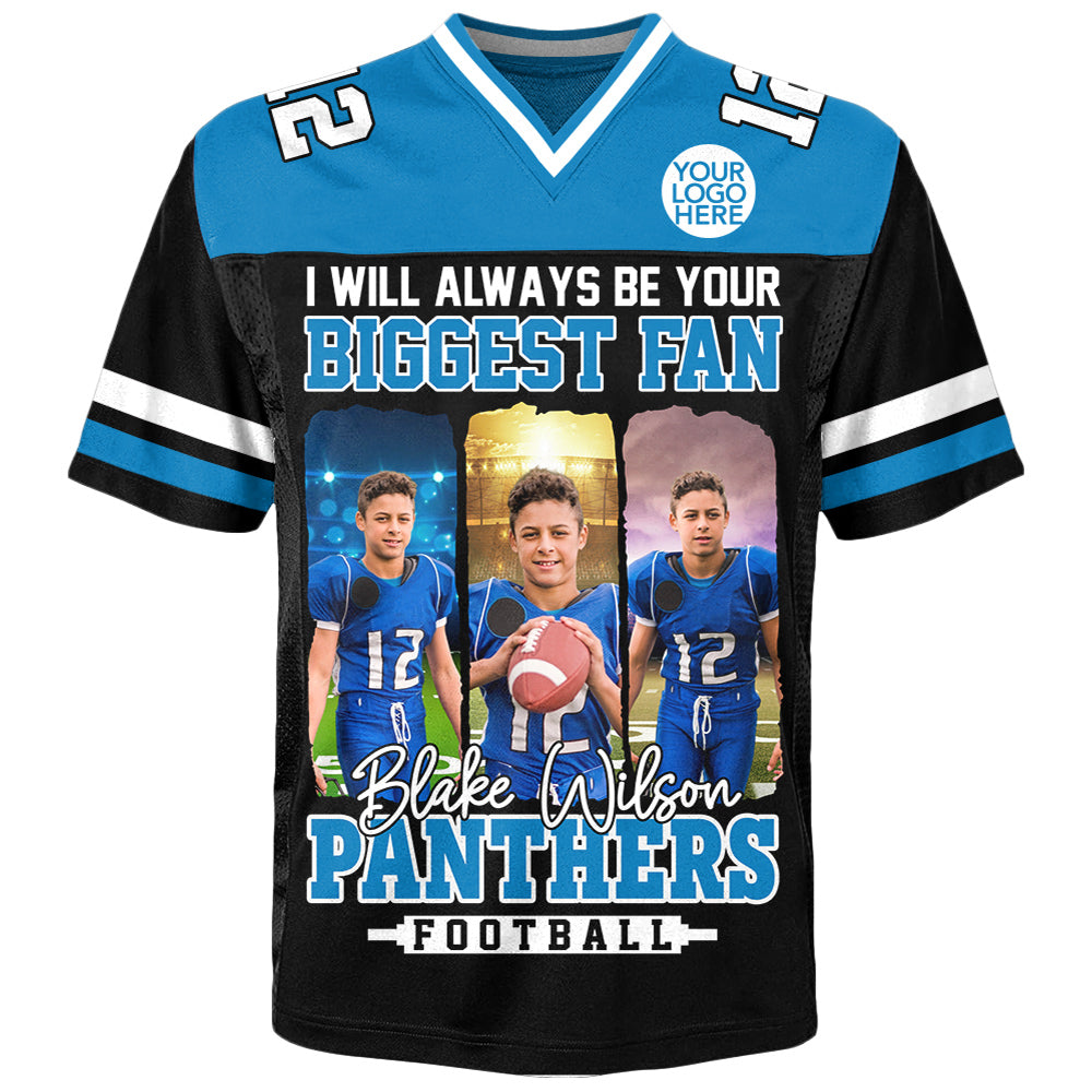 I Will Always Be Your Biggest Fan, Personalized Football Jersey For Football Mom Sport Family NA02 Do99