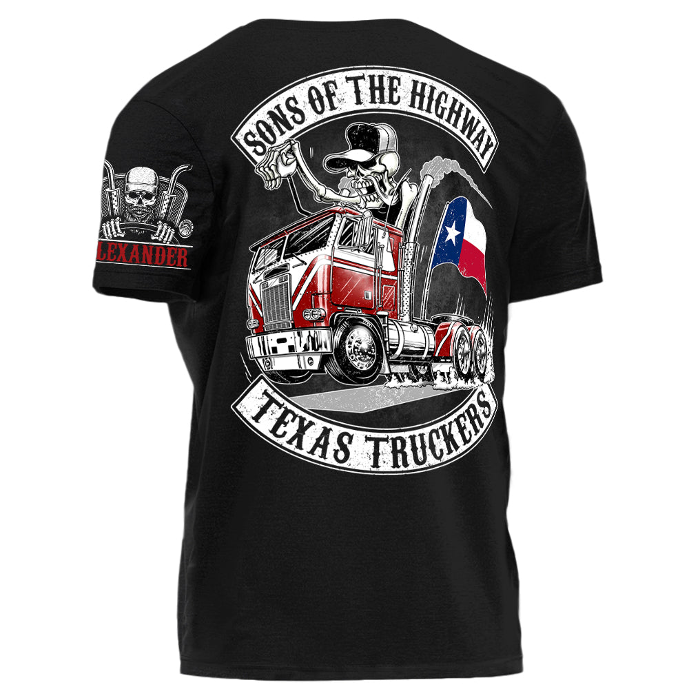 Sons Of The Highway American States Truckers Personalized Shirt For Trucker H2511 Trna