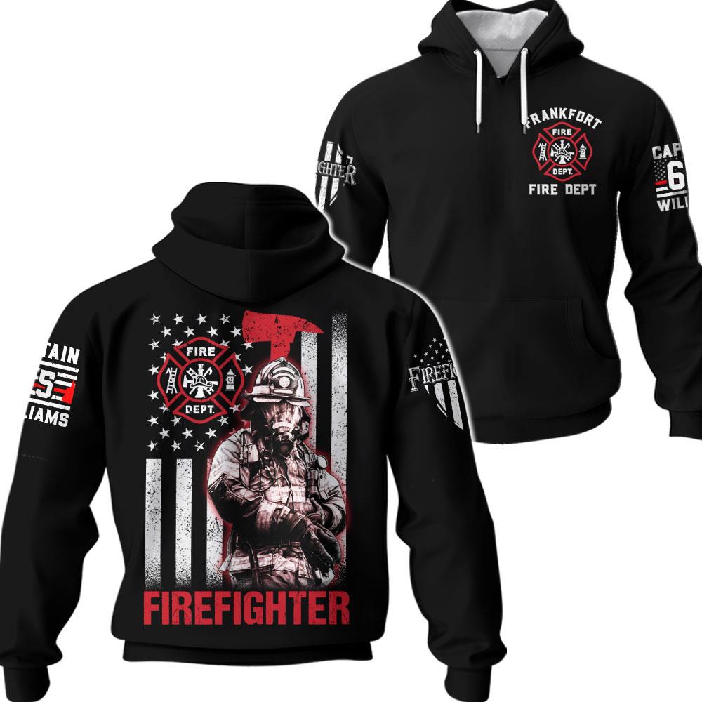 Custom Firefighter Shirts Custom Name And Number Fire Department All Over Print Shirt K1702 Trhn