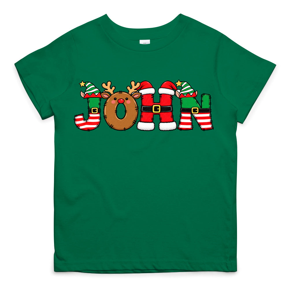 Christmas Name Shirt Monogram Matching Family Tee Christmas 2026 T-Shirt Holiday Custom Family Christmas T-Shirt Xmas Tee With Name Hv01