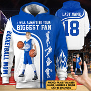 Personalized Shirt I Will Always Be Your Biggest Fan All Over Print Shirt For Basketball Dad Grandma Sport Family H2511 Do99
