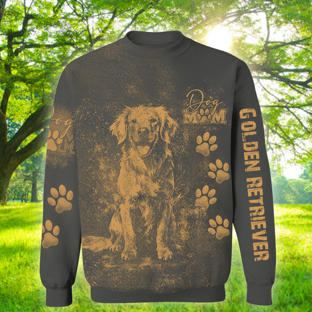 Personalized Golden Retriever Bleach Style Dog Mom Shirt For Dog Lovers Nh00