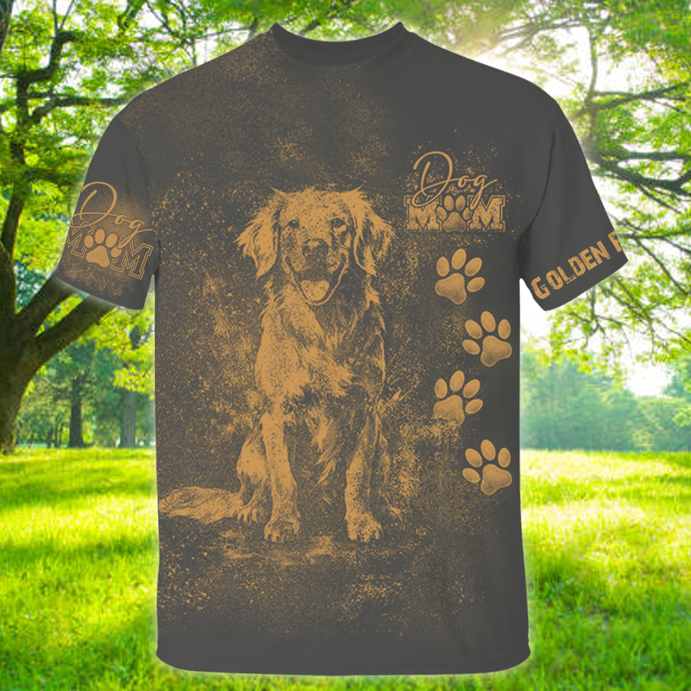 Personalized Golden Retriever Bleach Style Dog Mom Shirt For Dog Lovers Nh00