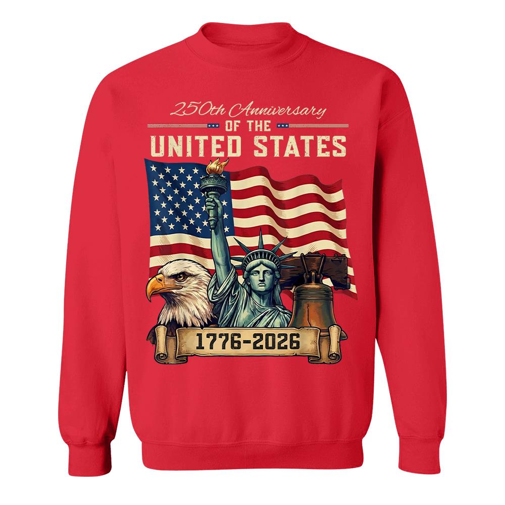USA 250th Anniversary Flag T-Shirt, Patriotic 4th of July Independence Day Tee Hv01