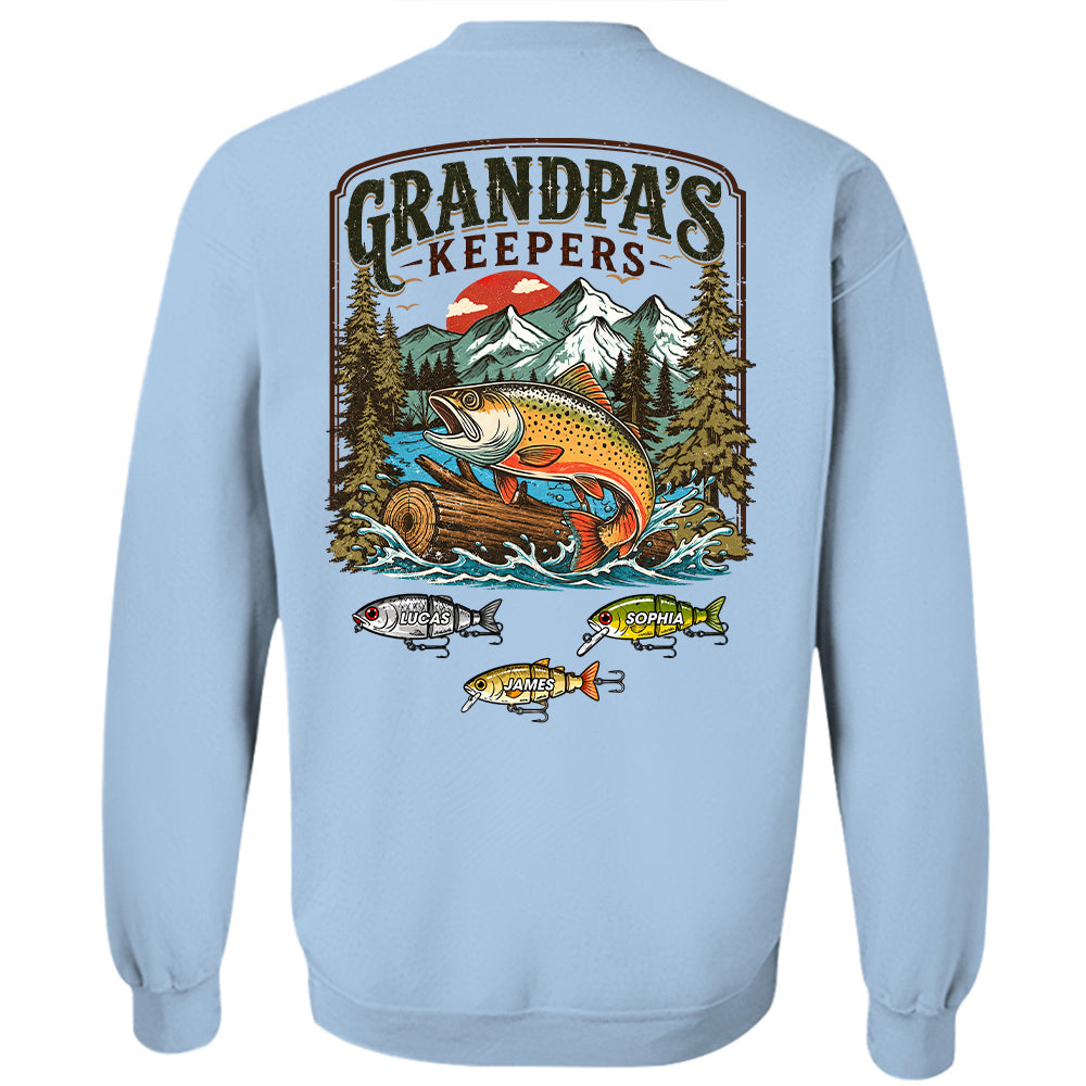 Grandpa’s Keepers T-Shirt – Personalized Fishing Grandpa Shirt T24