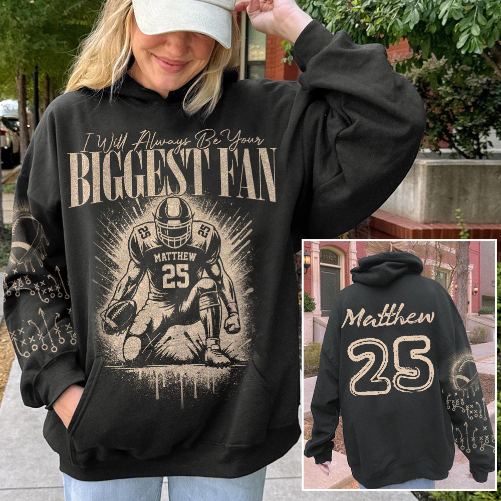 I'll Always Be Your Biggest Fan Personalized Bleach Style Football Shirt For Football Lovers T1807 Hv01