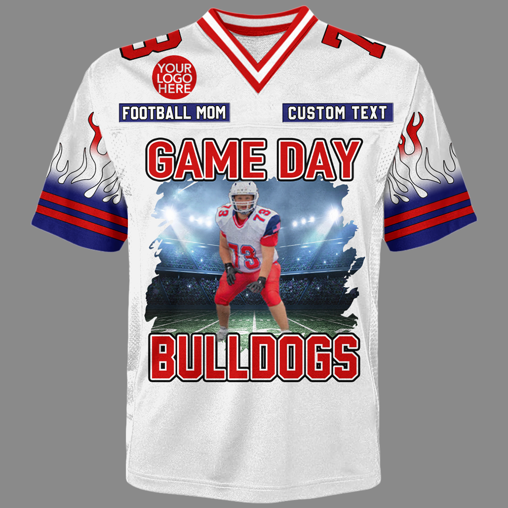 Custom Photo Football Game Day Football Jersey Gift For Football Lovers - Personalized Gift For Football Player K1702