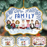 Personalized Toile De Jouy Style Acrylic Medallion Ornament - Family Forever Gift For Loved One Nh00