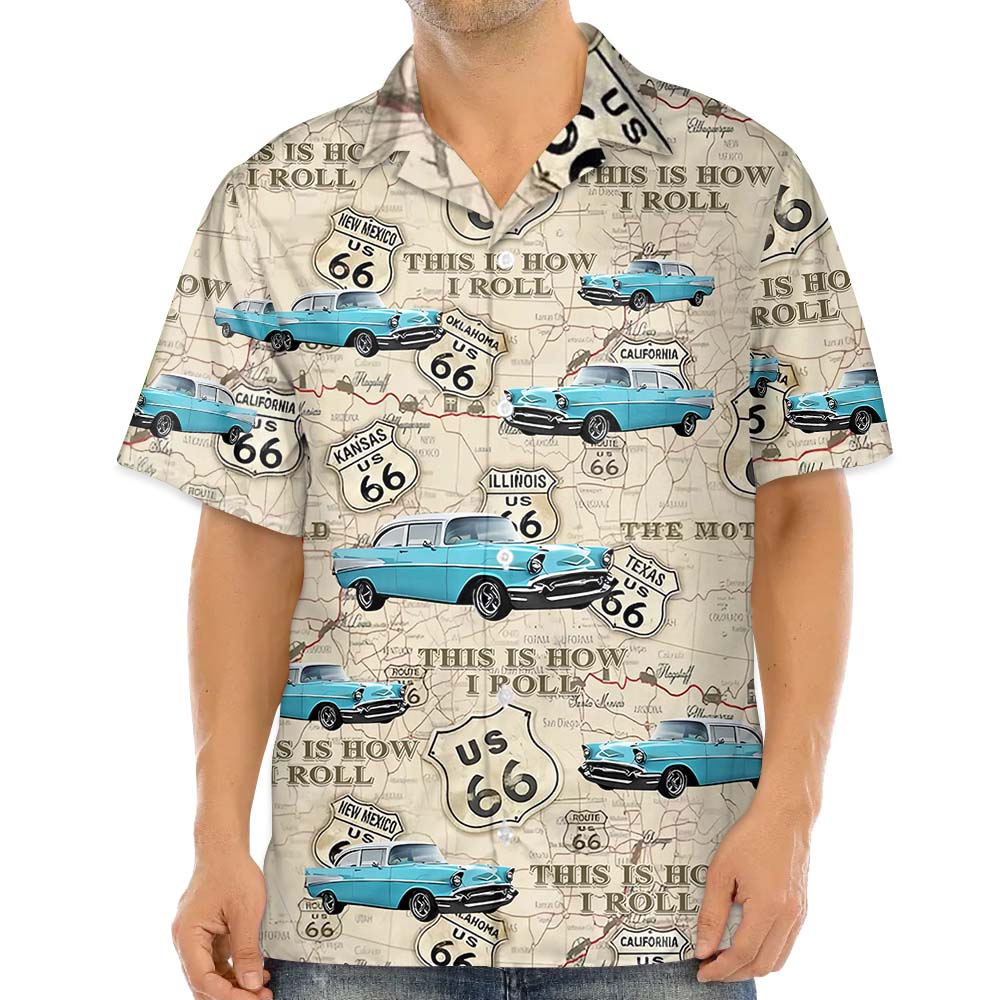This Is How I Roll - Custom Vehicle Photo Upload Car Route 66 Hawaiian Shirt