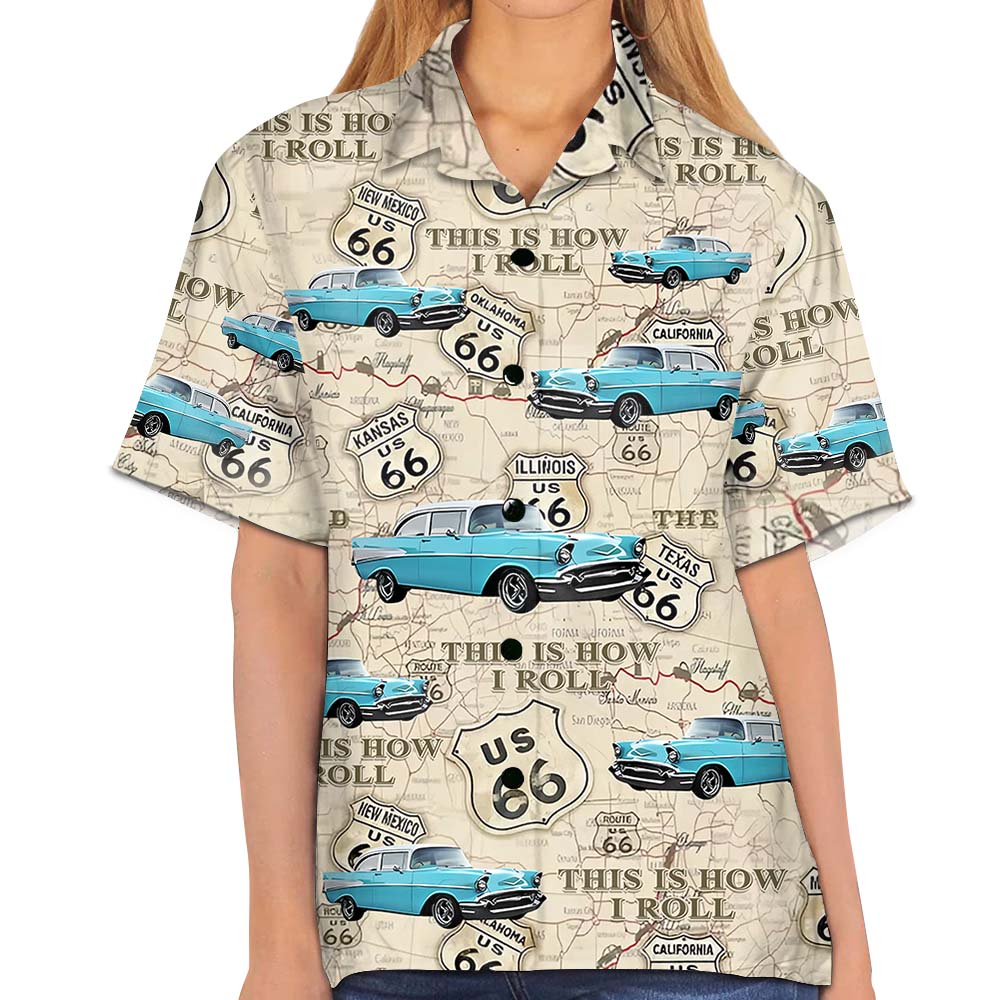 This Is How I Roll - Custom Vehicle Photo Upload Car Route 66 Hawaiian Shirt