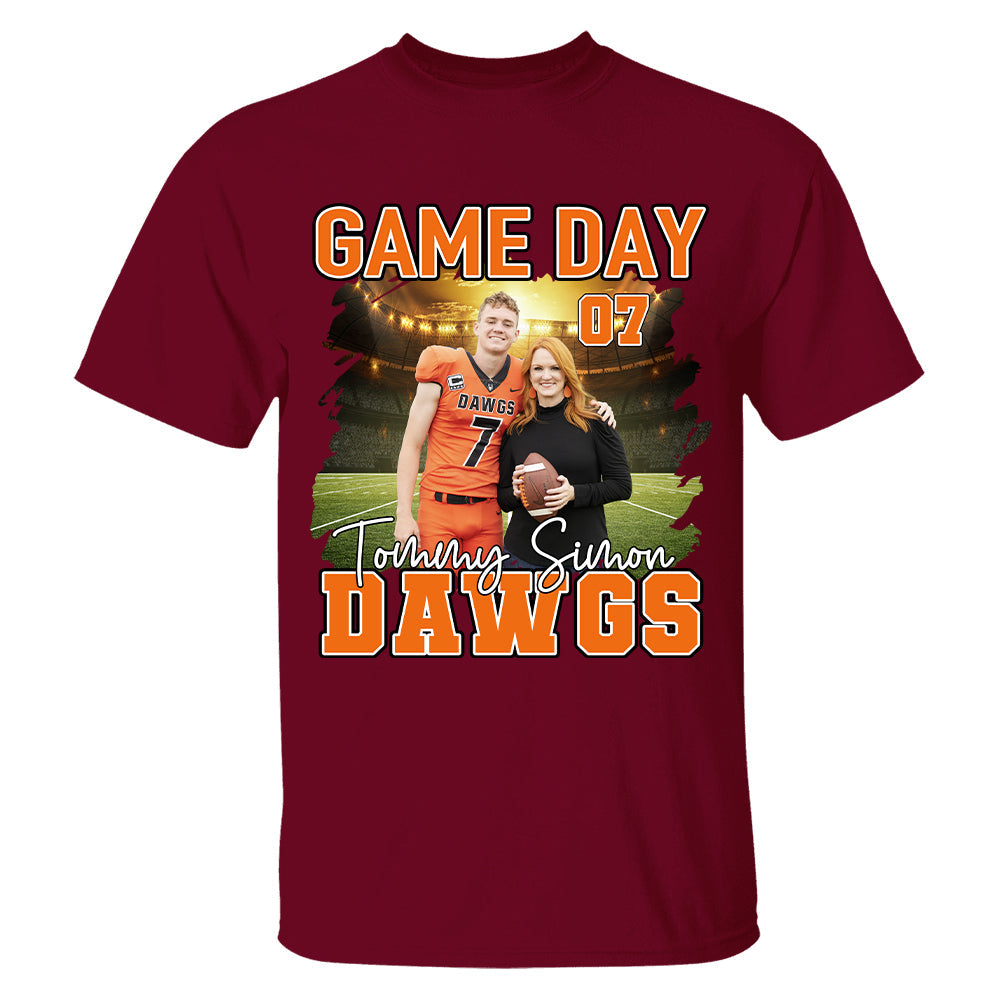 Custom Photo Football Game Day Personalized Shirt Custom Team Name