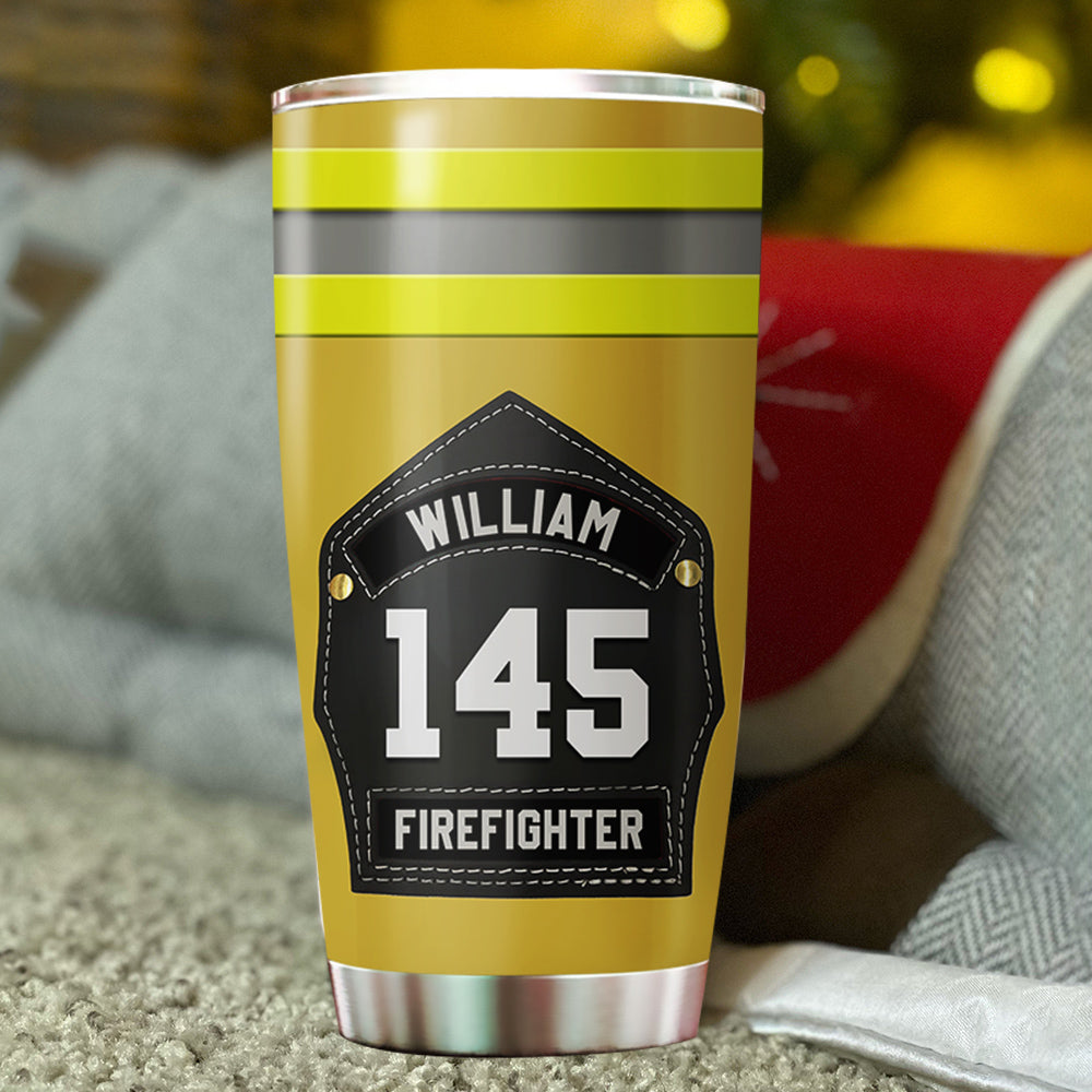 Personalized Tumbler Gift For Firefighter Helmet Shields and Fronts Add A Touch Of Personalization K1702 Trhn
