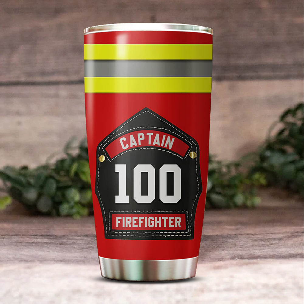 Personalized Tumbler Gift For Firefighter Helmet Shields and Fronts Add A Touch Of Personalization K1702 Trhn