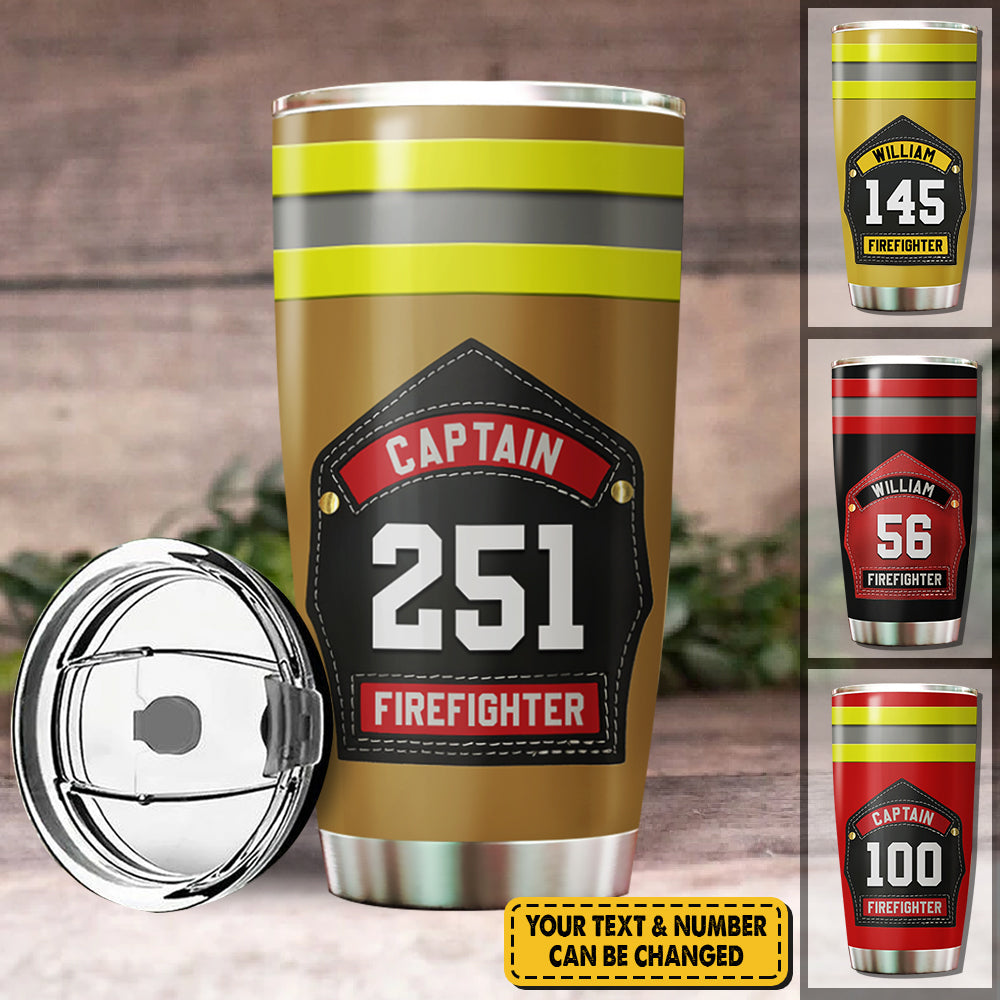 Personalized Tumbler Gift For Firefighter Helmet Shields and Fronts Add A Touch Of Personalization K1702 Trhn
