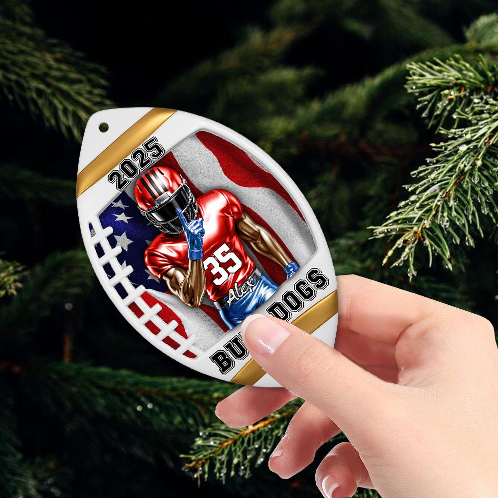 American Football Player Ornament - Personalized Gifts For Players Nh00