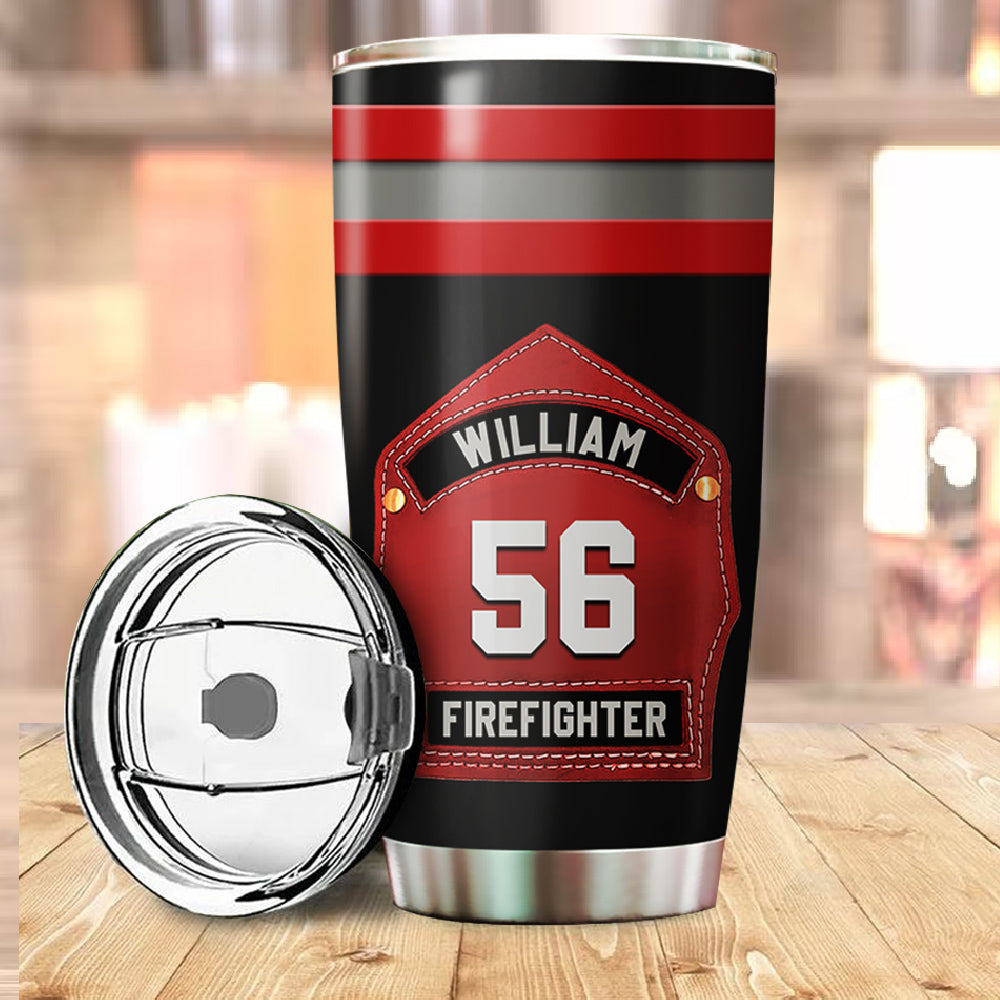 Personalized Tumbler Gift For Firefighter Helmet Shields and Fronts Add A Touch Of Personalization K1702 Trhn