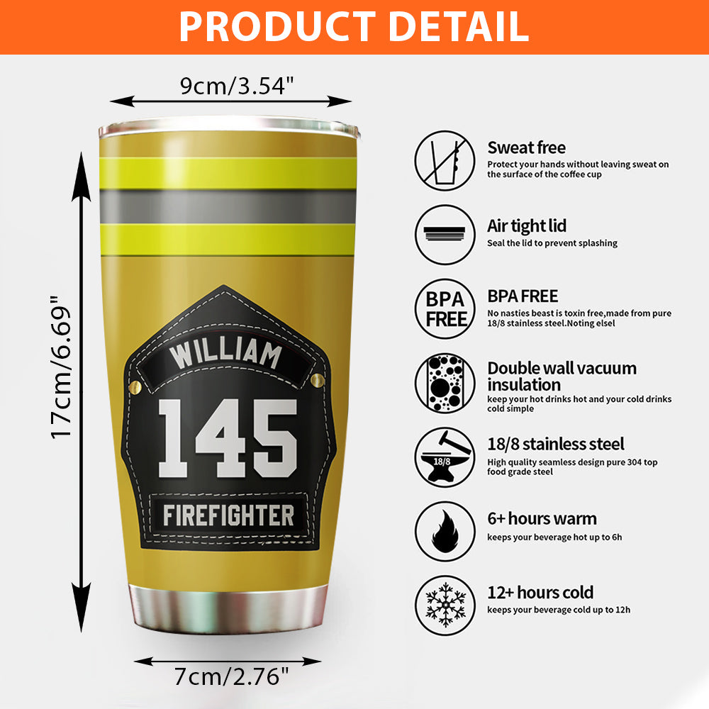 Personalized Tumbler Gift For Firefighter Helmet Shields and Fronts Add A Touch Of Personalization K1702 Trhn