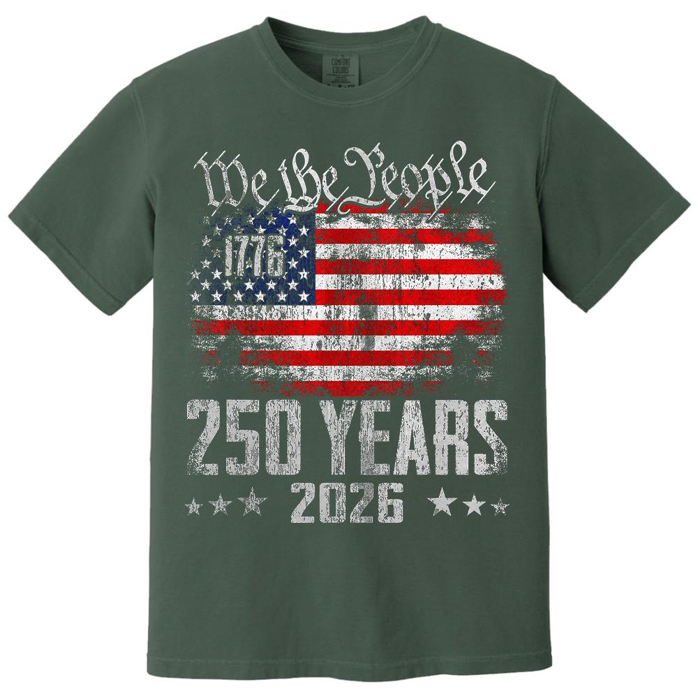 USA 250th Anniversary T-Shirt, America 250 Years 1776-2026 Fourth of July Tee Hv01