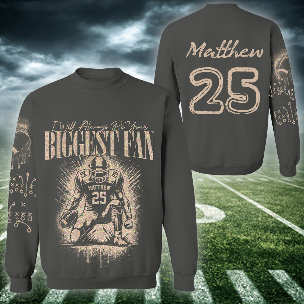 I'll Always Be Your Biggest Fan Personalized Bleach Style Football Shirt For Football Lovers T1807 Hv01