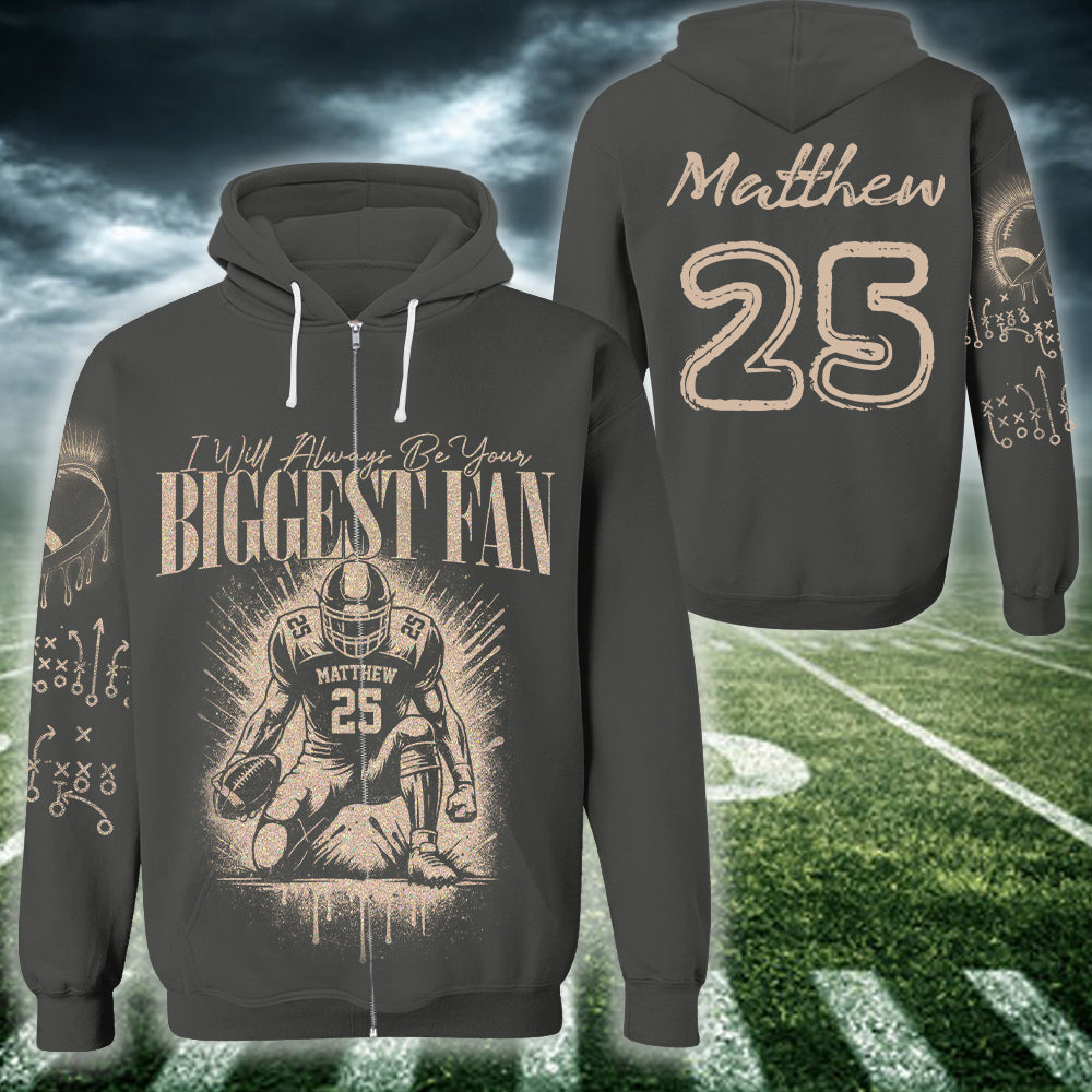I'll Always Be Your Biggest Fan Personalized Bleach Style Football Shirt For Football Lovers T1807 Hv01