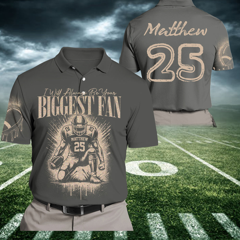 I'll Always Be Your Biggest Fan Personalized Bleach Style Football Shirt For Football Lovers T1807 Hv01