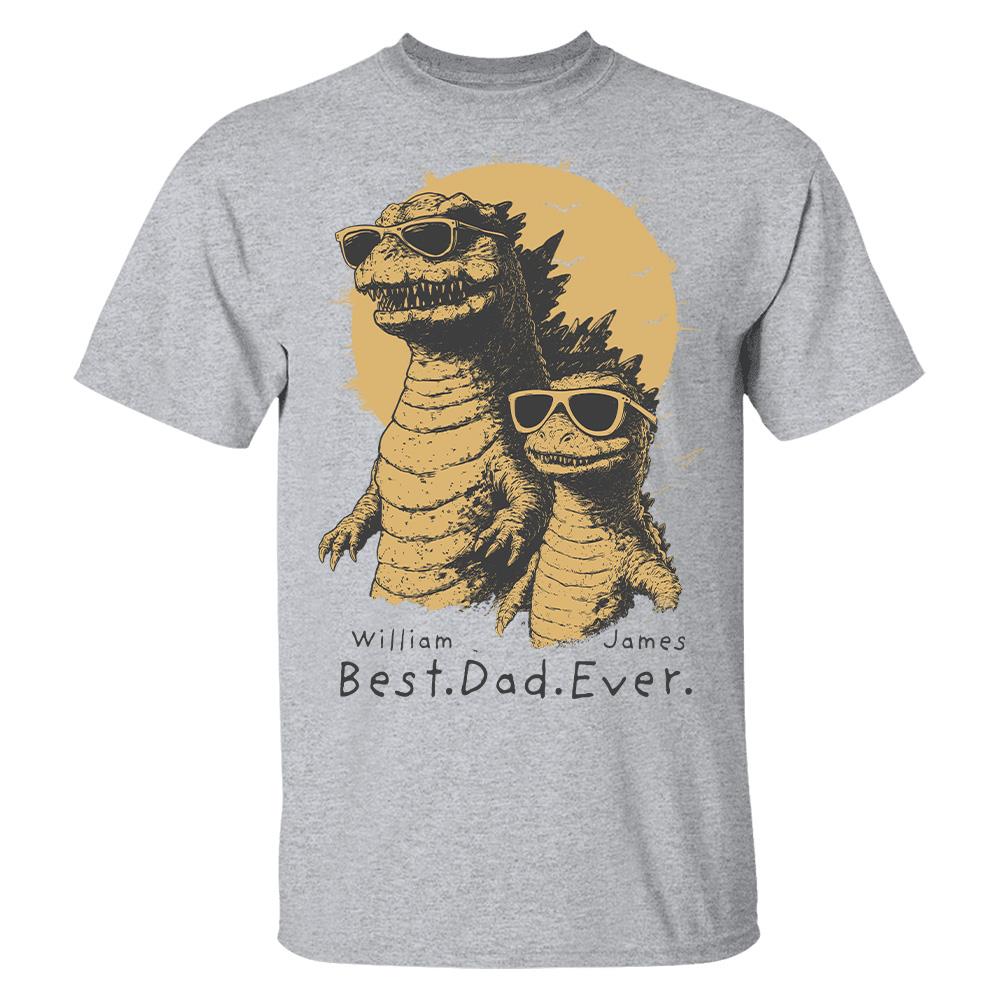 Personalized Best Dad Ever Dadzilla T-Shirt Father Day Gifts for Dad Funny Papa Tshirt Cool Daddy Dinosaur Tee Hv01