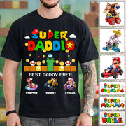 Super Daddio It's A Me Daddy, Personalized Daddio Shirt With Kids Name Custom, Father's Day Gift For Husband, Dad, Grandpa MI209 Li29