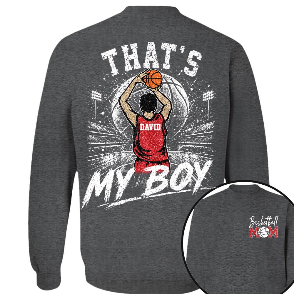 Personalized Basketball Mom Shirt, Custom Those Are My Boys T-Shirt, Team Name & Player Number Tee, Basketball Season Gift Na02 Nh00