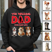 The Walking Dad Shirt,  Personalized Dog Dad Gift, Custom Dog Breed & Names, Funny Gift for Dog Lovers Tu24 Hv01