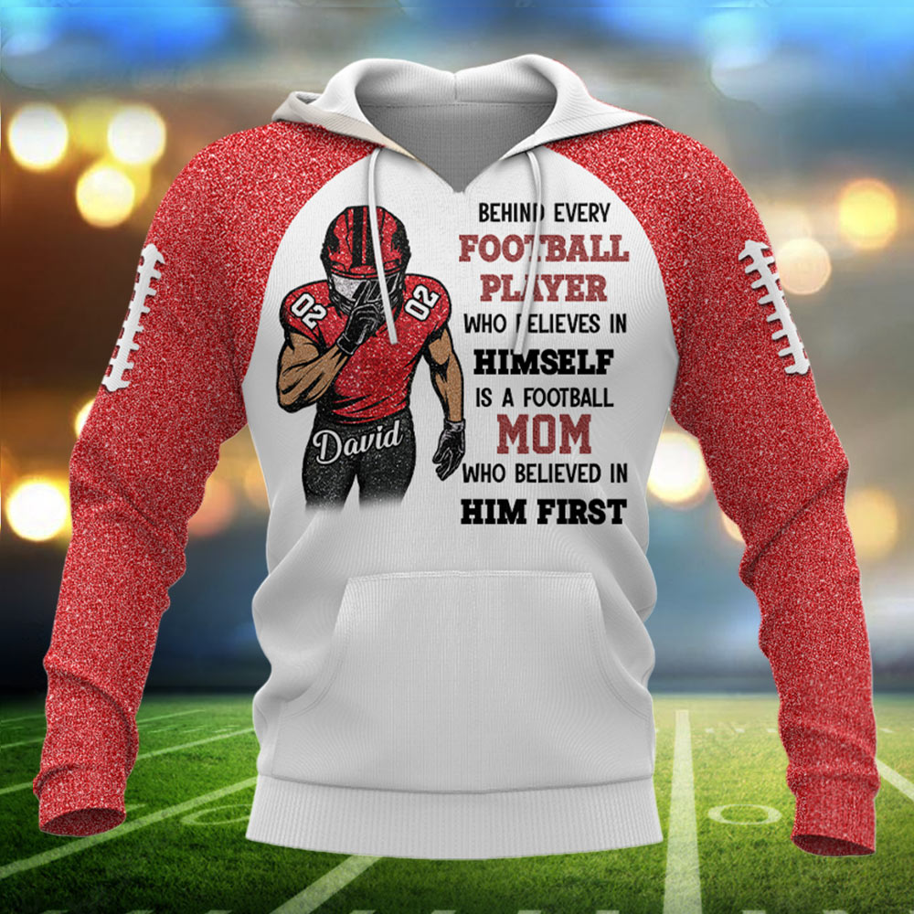 Behind Every Football Player Shirt - Personalized All Over Print Shirt For Football Family Tu24 Pt99