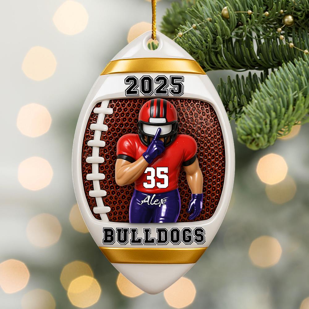 Custom Football Player Acrylic Ornament – Gift For American Football Lovers Tu24 Nh00