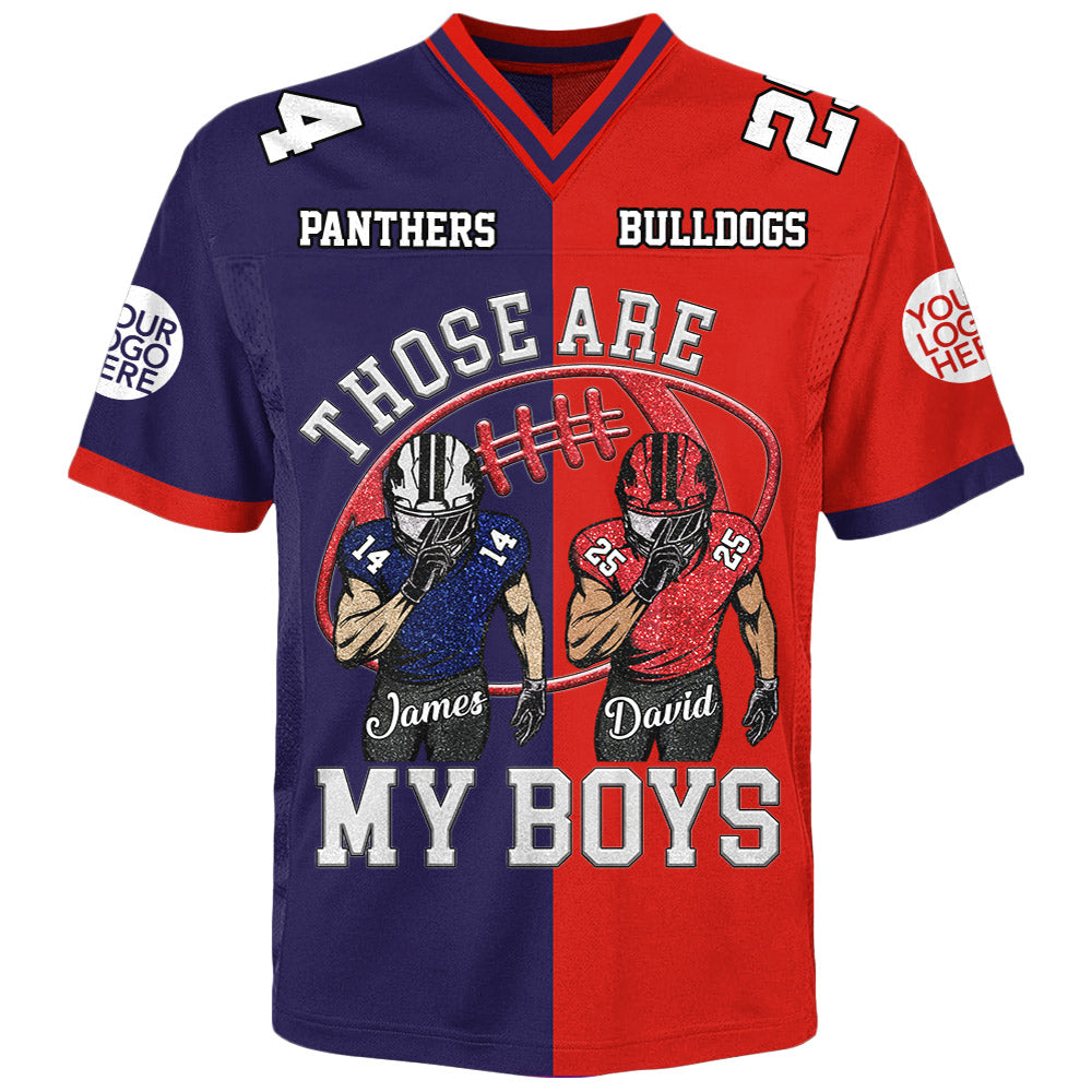 Football Mom Personalized Football Jersey Shirt - Those Are My Boy, Football Kids Game Day Tu24 Li29
